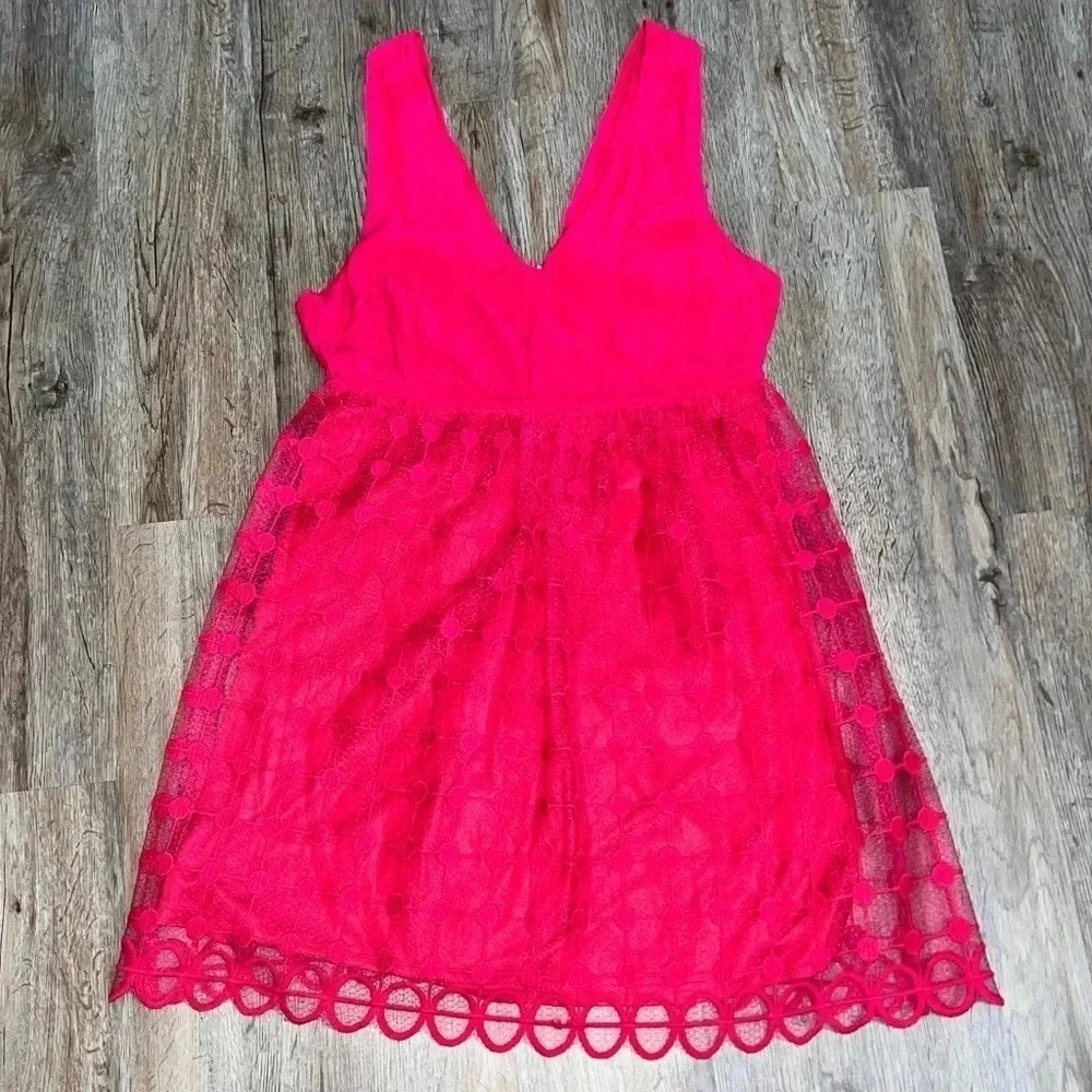 Blue Rain Francesca’s Hot Pink Wide Strap Dress - Picture 10 of 14